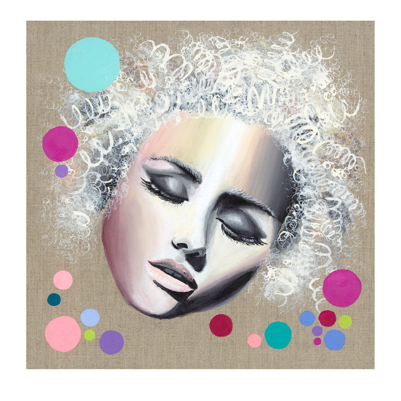 Bubble Pop canvas giclee print