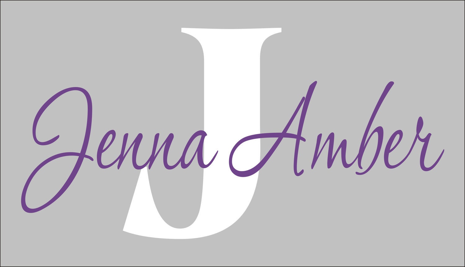 Custom Vinyl Name Decal - Children and Teen Vinyl Wall Art - Monogram Vinyl Lettering