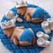Twins Boy Prince Baby Shower First Birthday FONDANT  BOY Cake Topper Baptism Christening