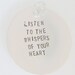 Listen to the Whispers of Your Heart Handstamped Sterling Silver Necklace