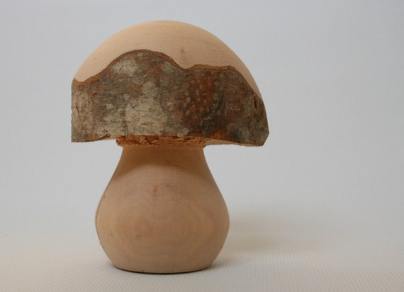 Hand Turned Wooden Mushroom Inch High By Woodpower On Etsy