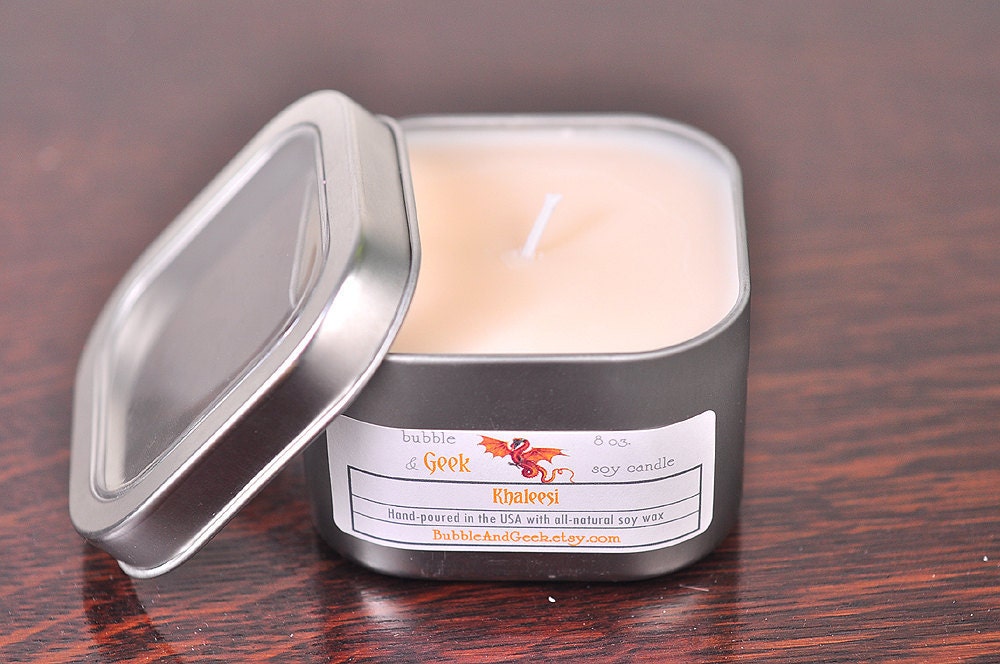 Stormborn Queen Scented Soy Candle  - 8 oz. tin - Mulberry, orange, spice