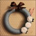 Sea Blue Yarn Wreath- 10"