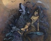Howling at the Moon - Large Fine Art Print