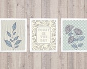 Today is the Day Digital Printable Wall Art Print 8"x10" Set (Jpeg Files) - V170 - INSTANT DOWNLOAD