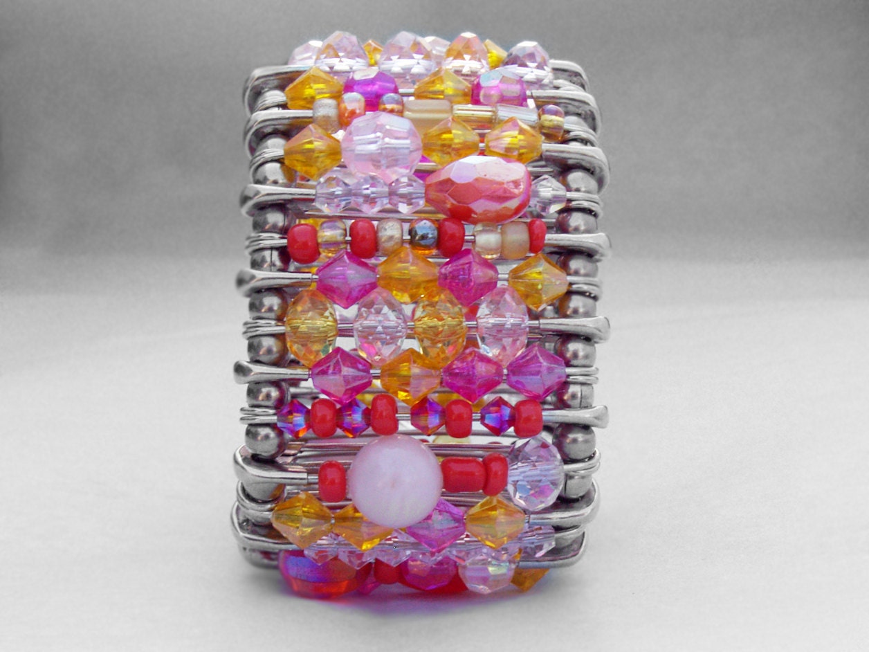 Safety Pin Bracelet - Summer Sunset