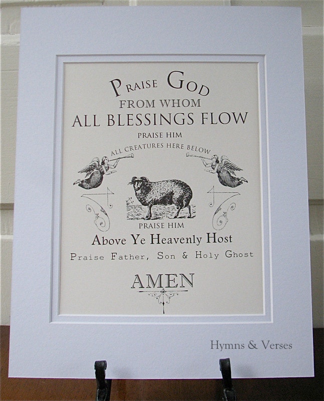 The Doxology - Print with 11" x 14" Mat