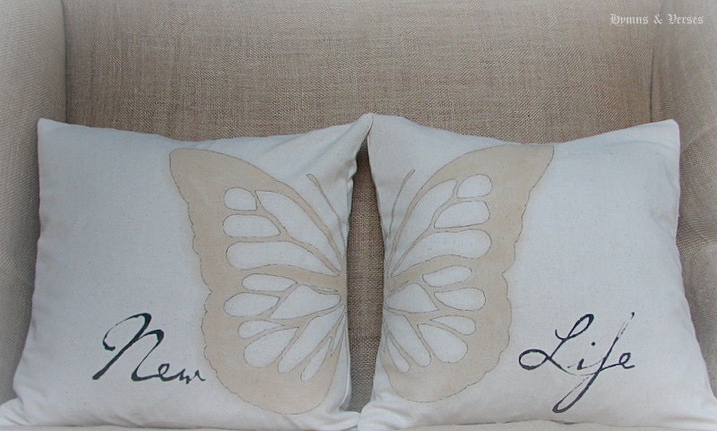 New Life - Butterfly Pillow Cover Set 18 x 18