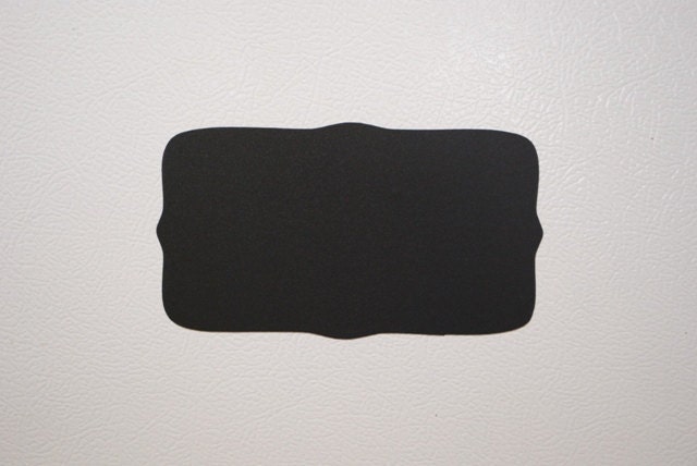 Fancy Vinyl Chalkboard Decal Labels Scalloped squares / 18"x12" Adhesive Chalkboard to Use as To-do List / Menu / Shopping List / Notes