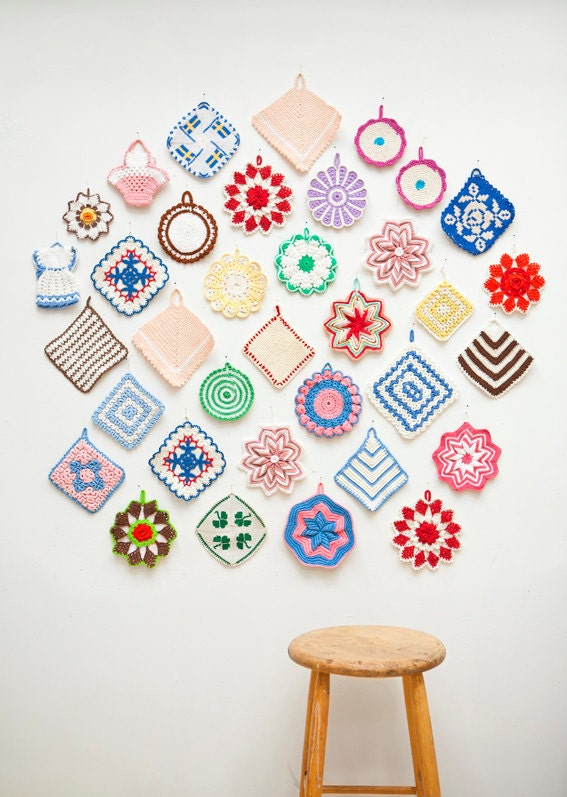 Collection of Handmade Crocheted potholders - RESERVED FOR CARRIE