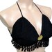Hand made crochet lingerie black bra, Knitting underwear, swimwear, special for the night.