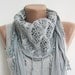 Light gray scarf,summer shawl