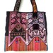 Hmong cross stitch hand Embroidered ethnic Tote tribal textile boho style