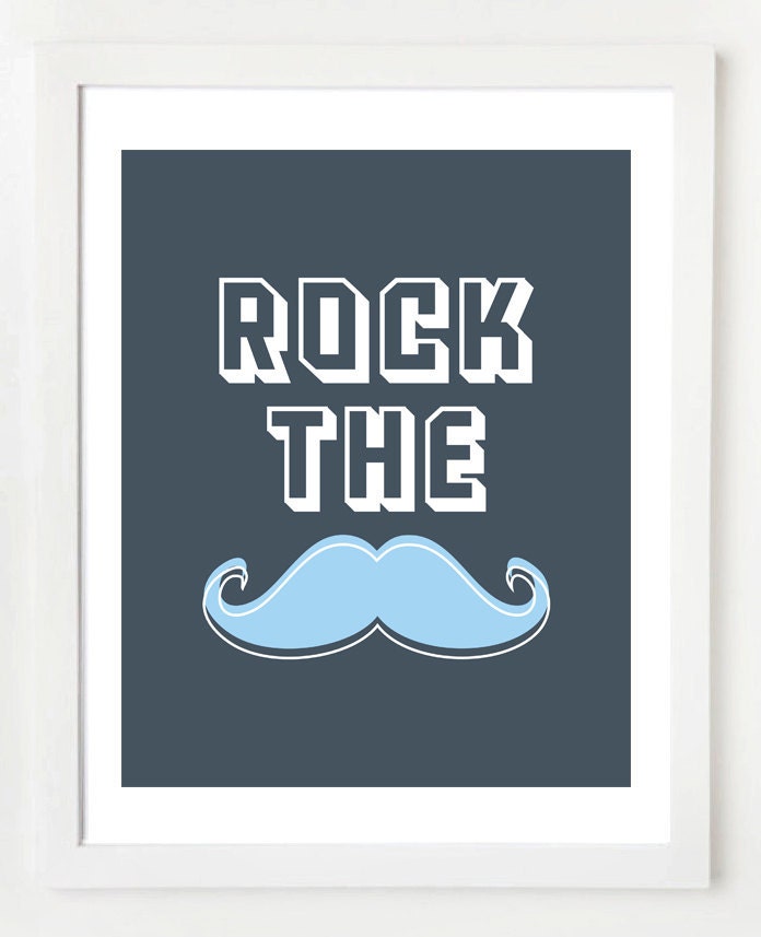 8x10 Mustache Wall Art Print