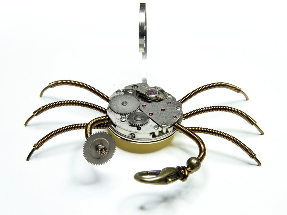 Steampunk Sculpture - Clockwork Sculpture - Steampunk Art - Clockwork Scorpion - Upcycled Watch Movement and Watch Parts