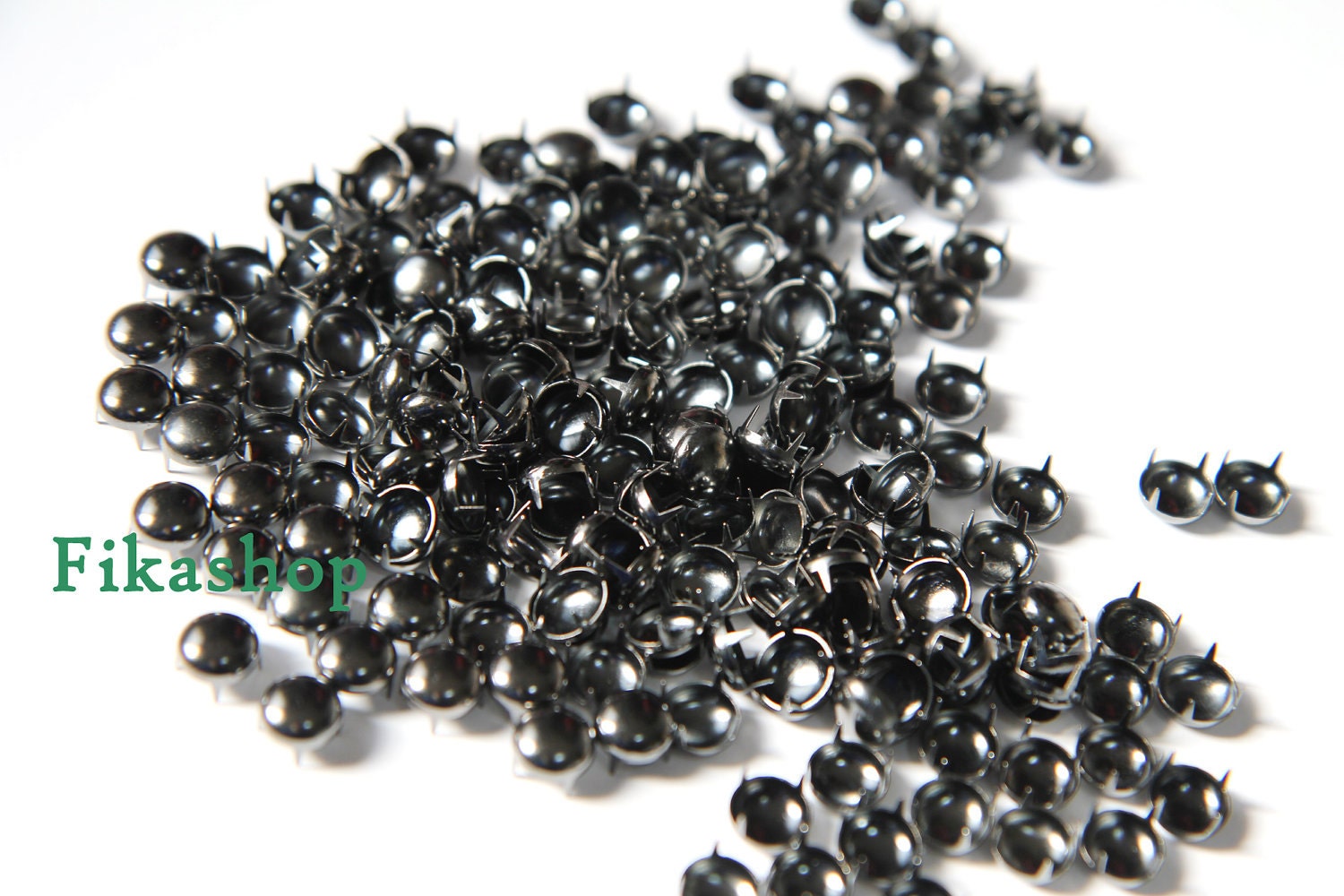 Clearance Sale: 8mm 100pcs Gunmetal round studs ( 4 legs ) / HIGH Quality - Fikashop