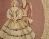 Vintage Romantic Art Deco Airbrush Style Brewster Litho Print