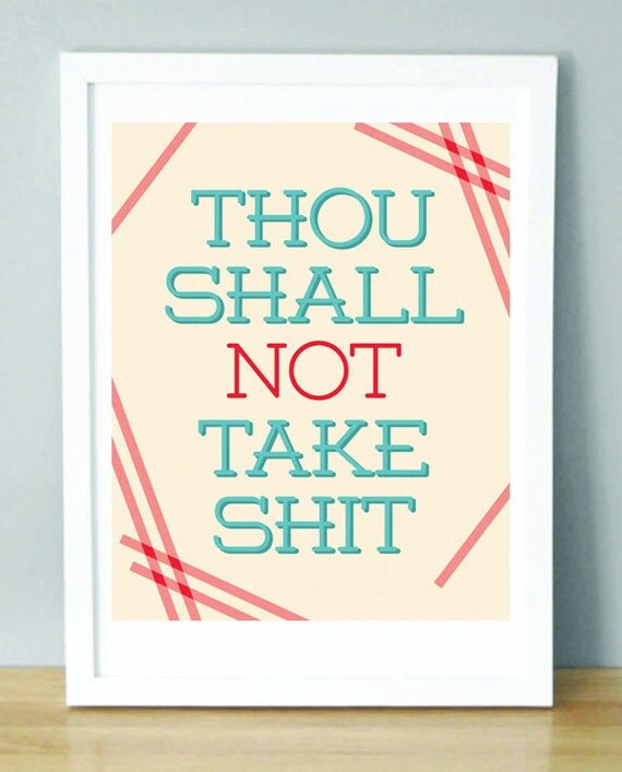 Thou Shall Not