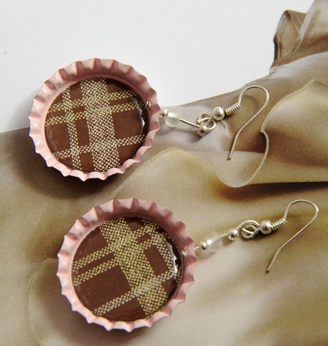 Bottlecap earrings Scottish