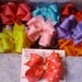 Hair Bow Set.....You pick 6 colors ....Triple Layer Spikey Boutique Hair Bows