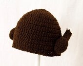 Thanksgiving Turkey Hat, Brown Viking Chicken Crochet Beanie, send size choice baby - adult