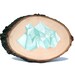 one of a kind - minimal geometric mountain / iceberg / tree bark rustic / mint / aqua