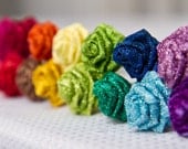 Glittering Paper Rosebuds