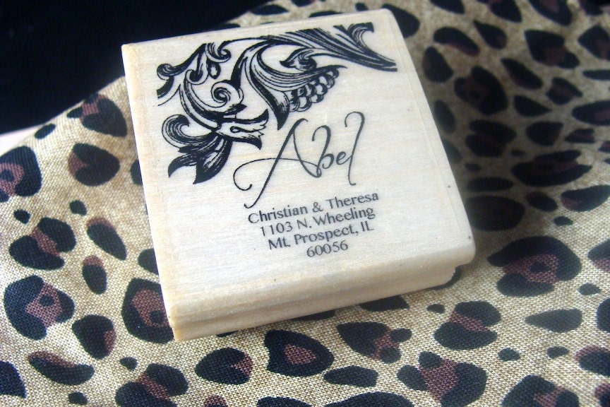 Trumpet Flower- Personalized Wooden Stamp