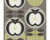 Retro Inspired Linen Apple Print - A4 Print, Kitchen Wall Art