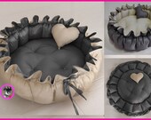 Handmade Pet Dog Cat Pet Bed Pumpkin Style  Waterproof  Cushion Sz 4 Diameter 60 CM