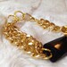 Chunky Bracelet gold statement jewelry chain black gold bracelet MATERIAL GIRL