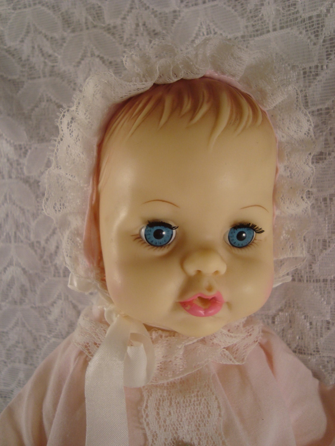 Baby Doll Ideal Toy Corp 1971 Vintage Plastic Girl by OmasBasement