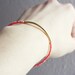coral gold bar bracelet - minimalist jewelry - friendship bracelet