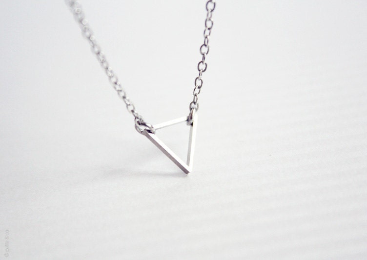 dainty triangle silver bracelet - minimalist jewelry