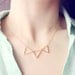 triad - gold triangle necklace - geometric jewelry