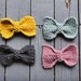 Custom Knit Hair Bow Barrette Clip