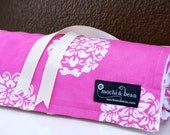 Baby Blanket with Stroller Ties, Botanika Large Bloom by Paula Prass and White Dot Minky