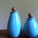 Aqua Blue Mod/Mid Century/Atomic Ceramic Salt & Pepper Shakers