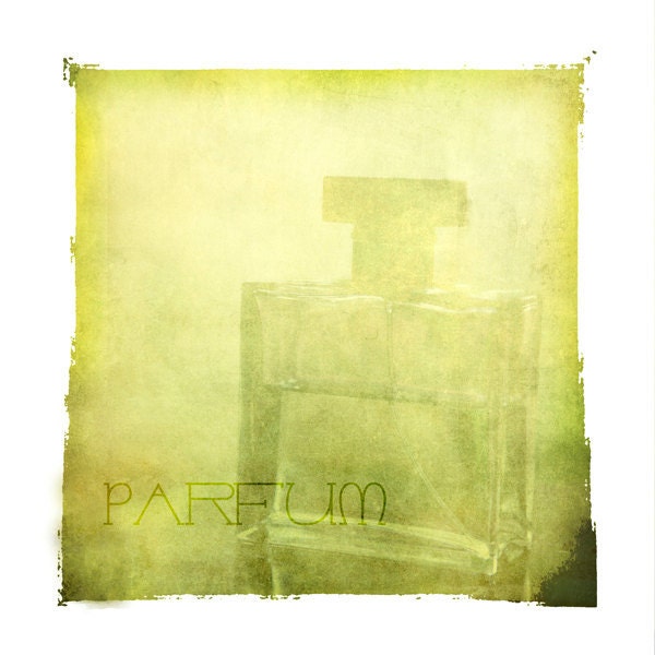 Photo Art Print, french perfume, pastel wall decor, lime green still life,  10"x10" - FotoArtiste58