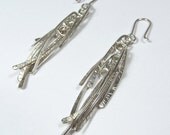 Sterling silver hammered wire earrings