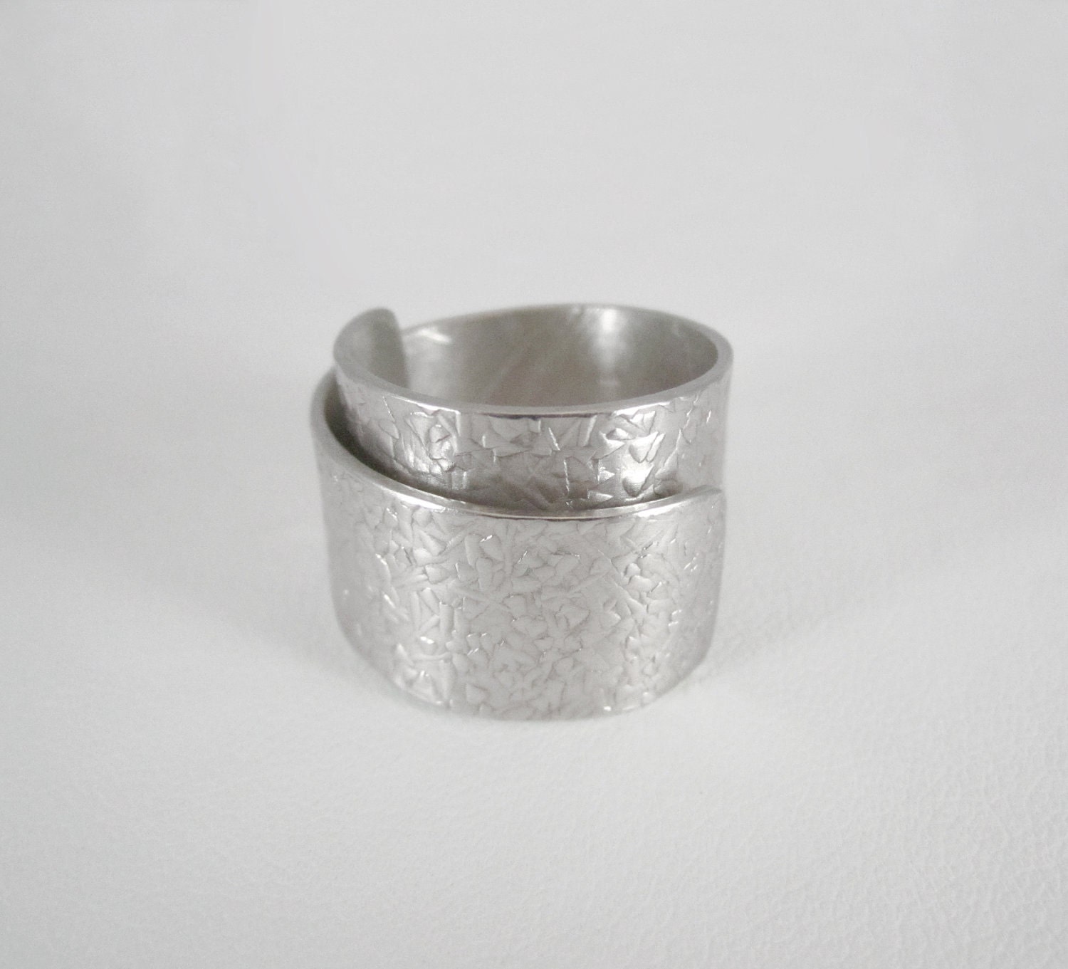 Sterling silver rolled up ring