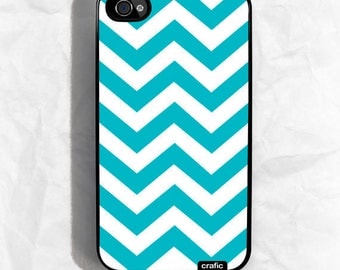 iPhone 4s case iPhone 4 case - Blue Chevron iPhone Case