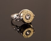 Sterling Silver Bullet Ring-"Gun Girl"-Size ladies size 7 or 8- Free U.S. and Canada Shipping
