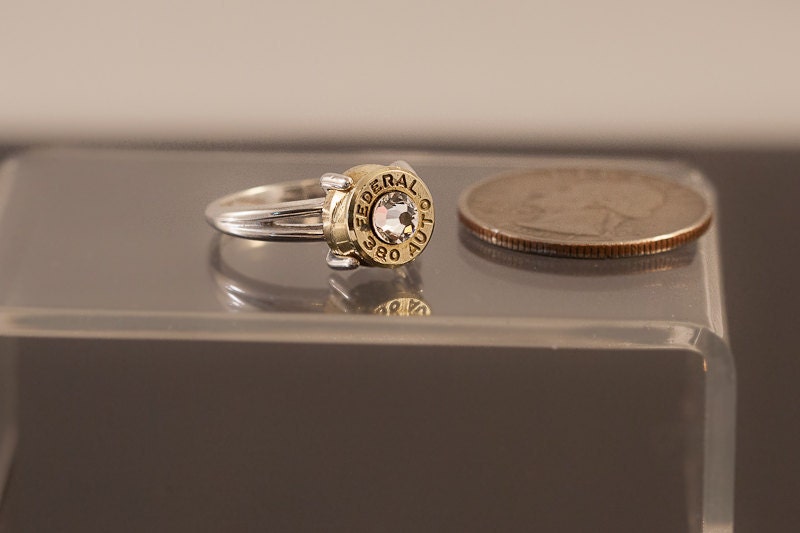 Sterling Silver Bullet Ring-"Bullet Lady"-Size 7 or 8- Free Shipping