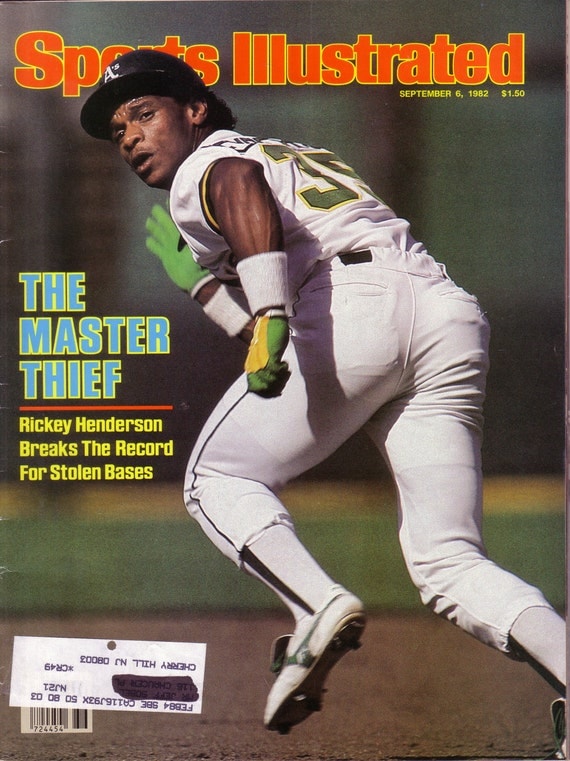 Vintage Sports Illustrated September 6, 1982 Rickey Henderson on the cover