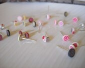 Ten Pairs - The Little Sweet Shoppe - You Choose - Tiny Polymer Clay Earrings - Kawaii Sweets, Food, Cupcake Earrings, Sweet accessories