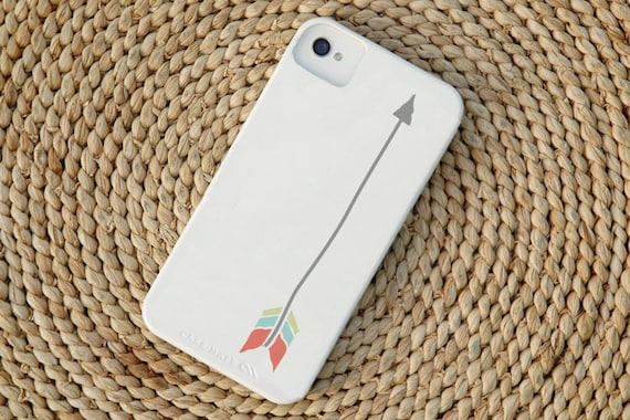 Multicolored Arrow Barely-There Snap-On Hard Plastic iPhone 4 Case on White (In Stock & Ready to Ship)