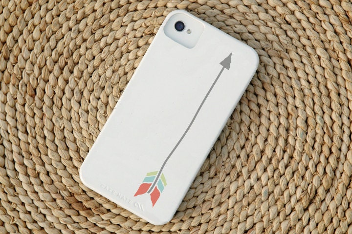 Multicolored Arrow Barely-There Snap-On Hard Plastic iPhone 4 Case on White (In Stock & Ready to Ship)