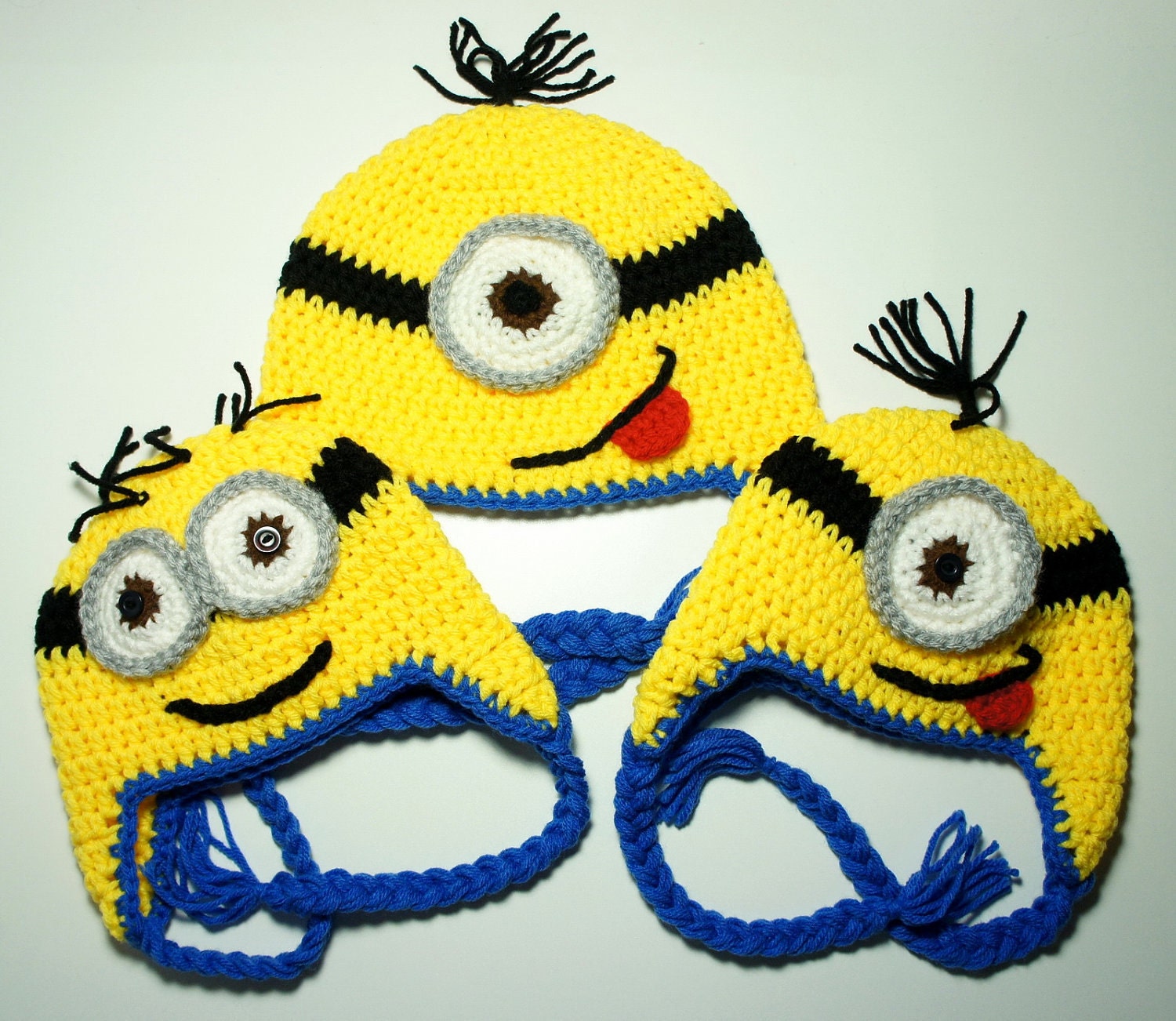 Minion Hat, Despicable Me, Crochet Baby Hat, Baby Hat, Animal Hat, Yellow, photo prop, Inspired by Despicable Me