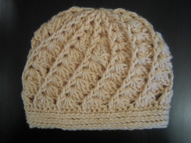 shell stitch hat